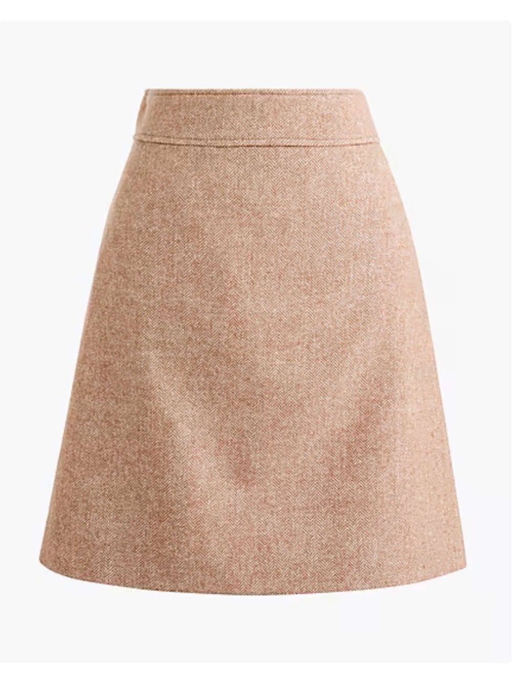J. Crew Camel Herringbone A-Line Skirt